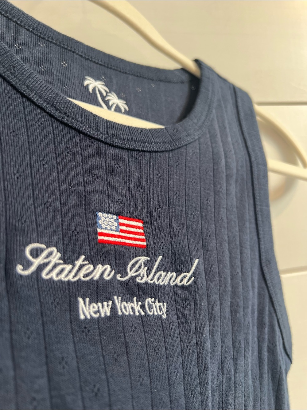 NWT Staten Island New York City Ribbed Tank - Navy size Small by OG Babe
